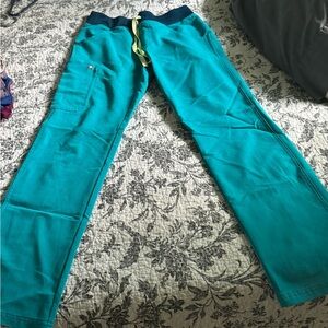 Teal FIGS Kade Cargo Pants - standard fit